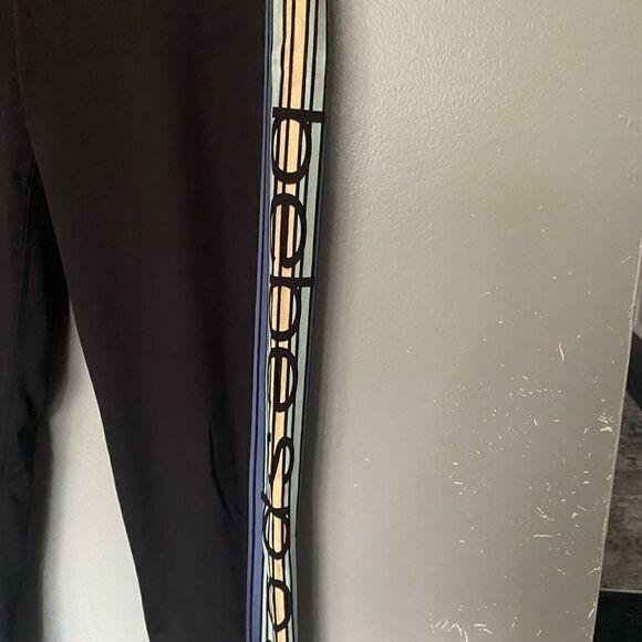 - Bebe Capri leggings side logo stripe black size large - Picture 2 of 5